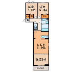 仮）D-room気噴町PJ　A棟の物件間取画像